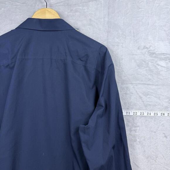 UNTUCKit Castello Shirt Navy XL Regular Fit Long Sleeve 100% Cotton Dress Casual - Picture 7 of 9